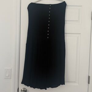 Good Luck Gem Black Button-Detail Top